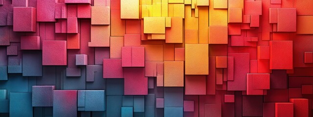 Abstract Geometric Colorful 3D Cube Texture Wallpaper Background Design