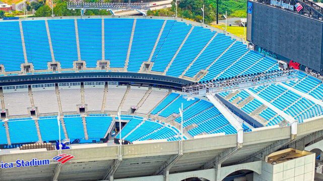 Bank of America Stadium in Charlotte North Carolina aerial view - CHARLOTTE, USA - OCTOBER 27, 2024
