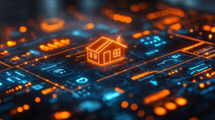 Holographic control panel showcases smart home features and connectivity options