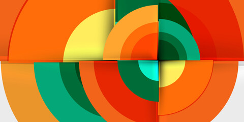 Fototapeta premium Target circle geometric abstract shapes. Vector Illustration For Wallpaper, Banner, Background, Card, Book Illustration, landing page