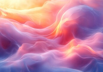 Fototapeta premium Ethereal Light and Shadow Abstract Illustration of Nature with Soft Gradients and Fluid Shapes