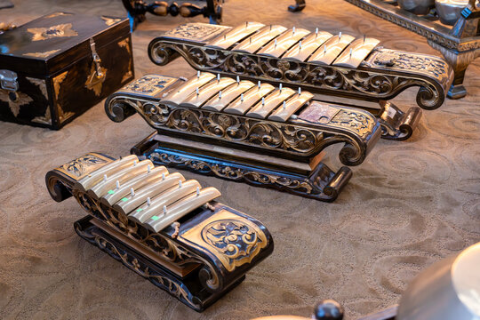 Immerse yourself in the rich cultural heritage of Malaysia with this captivating collection of traditional musical instruments. 