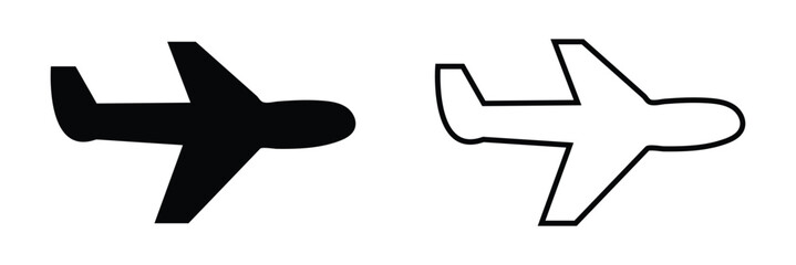 Plane icon set. Airplane icon vector . Travel illustration. Holiday symbol .