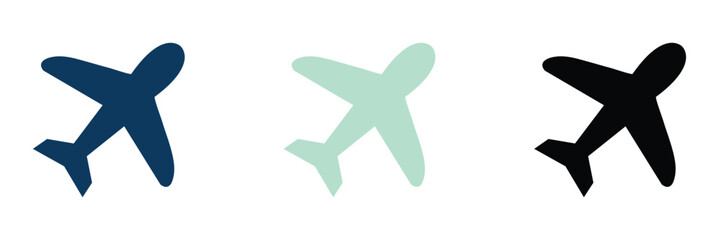 Plane icon set. Airplane icon vector . Travel illustration. Holiday symbol .