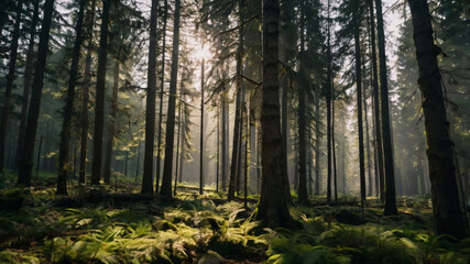 Fototapeta premium morning in the forest