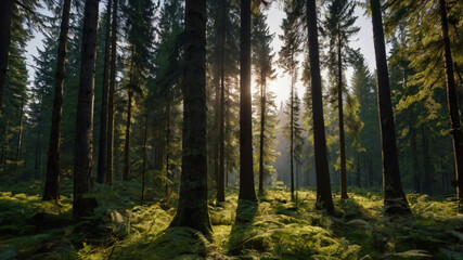 morning in the forest