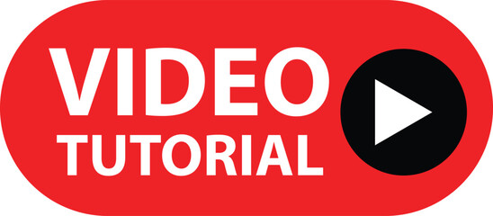 Play video tutorials icon. Webinar training sign. Video tutorial button symbol. flat style.