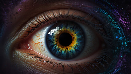 AI-generated Enchanting Close-Up of a Mystical Eye