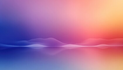 Lilac Ombre Gradient Studio Background with Soft Pastel Colors and Display Podium for Futuristic Technology Concept