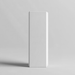 White cardboard box mockup on a white background