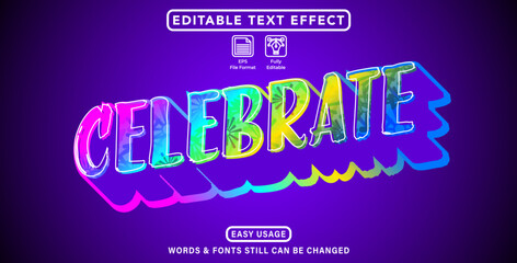 Obraz premium Text effect style celebrate theme