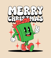 retro green christmas gift