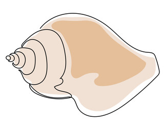 Shellfish in a continuous line pattern and can edit the lines later