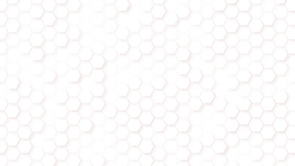 Seamless pattern of the hexagonal netting. Black honeycomb on a white background. Isometric geometry. 3D illustration