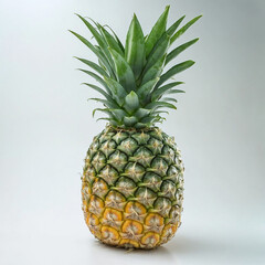 Fototapeta premium A vibrant image of a ripe pineapple, highlighting its golden texture and tropical appeal. Perfect for food, refreshment, and summer-themed projects