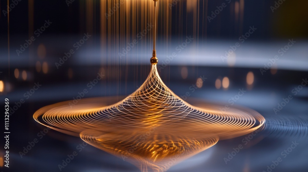 Poster liquid gold forms mesmerizing patterns in a dark setting showcasing fluid dynamics and artistic beau