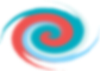 An abstract colorful transparent swirl shape spiral desing element.