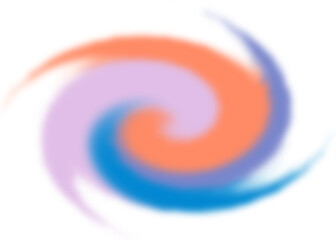 An abstract colorful transparent swirl shape spiral desing element.