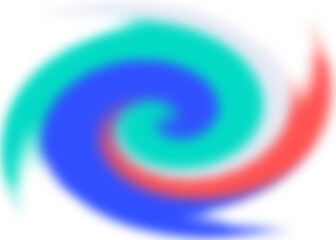 An abstract colorful transparent swirl shape spiral desing element.