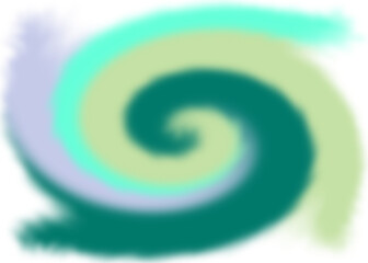 An abstract colorful transparent swirl shape spiral desing element.
