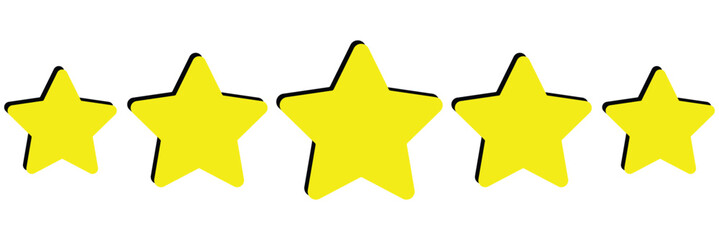 5 star icon with flat design. 5 star ratting icon set for web design eps 10.