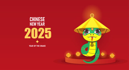 Chinese New Year 2025 card background vector cover, banner, website, calendar. 2025 snake zodiac year chinese new year 2025, Chinese snake illustration, lunar new year greeting card.