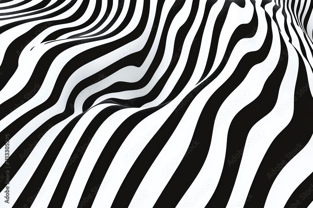 Aufkleber abstract wavy lines background vector illustration dynamic design