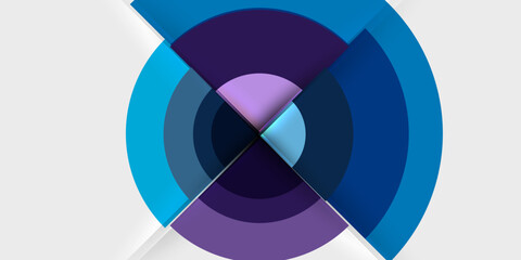 Obraz premium Target circle geometric abstract shapes. Vector Illustration For Wallpaper, Banner, Background, Card, Book Illustration, landing page