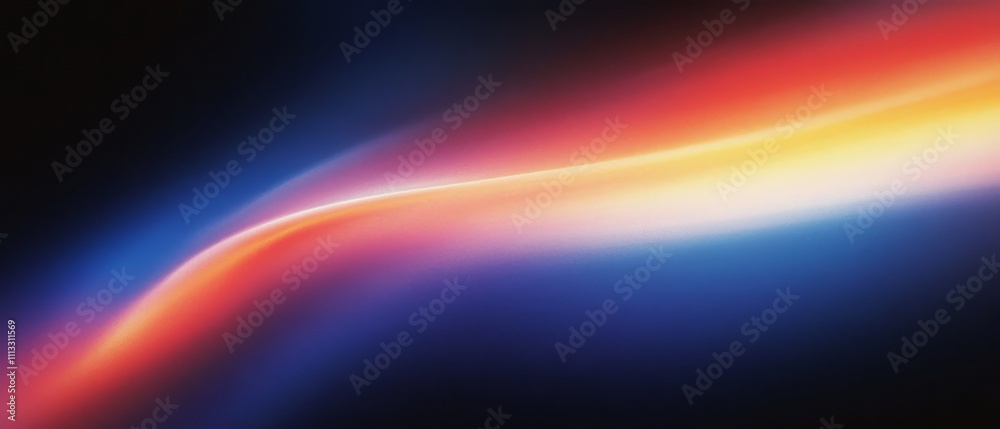 Poster vibrant abstract gradient background dark blue to orange yellow smooth texture minimalist design