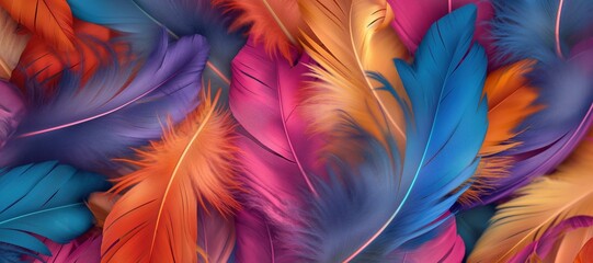 Fototapeta premium colorful animal fur background, feather 26
