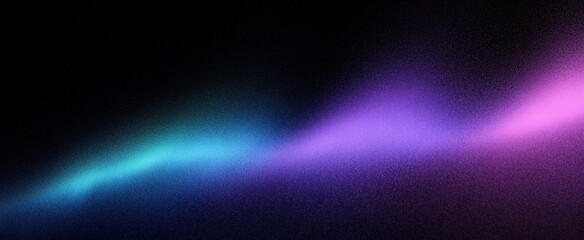 Glowing Blue Purple Black Gradient Abstract Background with Noise Texture for Banner Poster Header Design