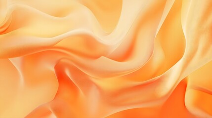 Fototapeta premium Abstract Orange Fabric Draped Softly Background