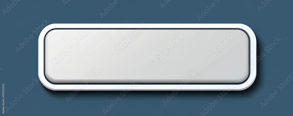 Aufkleber minimalist rectangular button white design modern rounded edges push button graphic resource