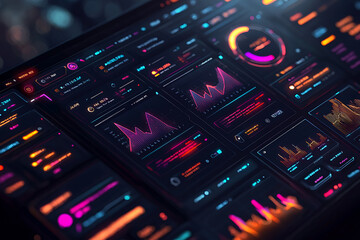 Obraz premium Exploring Market Dynamics through Interactive Data Panels