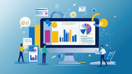 A motivated worker designing and marketing high-demand digital templates for online marketplaces