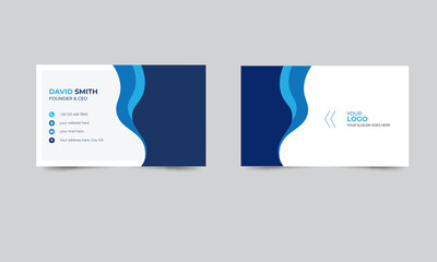 Business card design template, Clean professional business card , visiting card template.