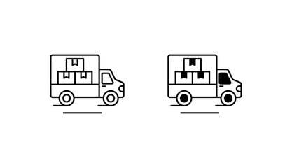 Moving Truck  icon design with white background stock illustration