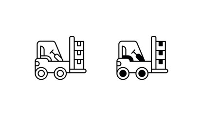 Naklejka premium Cargo Loader icon design with white background stock illustration