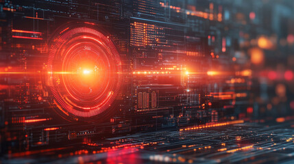 futuristic abstract design symbolizing advanced technology and global communication with interconnected nodes, flowing lines, glowing effects, and depth in a digital space