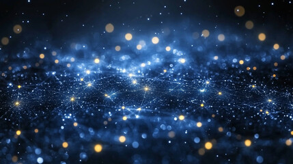 futuristic abstract design symbolizing advanced technology and global communication with interconnected nodes, flowing lines, glowing effects, and depth in a digital space