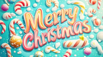 Fototapeta premium 3D text effect cartoon style with white outline