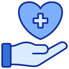 Obraz premium Health Blue Color Icon