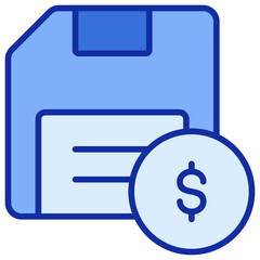 Savings Blue Color Icon