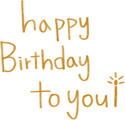 Happy birthday calligraphy 