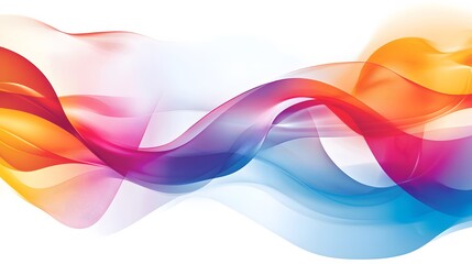 Abstract Colorful Waves Flowing Seamlessly
