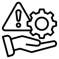 Risk management icon outline vector