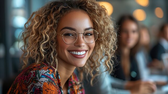 Diverse group of business professionals brainstorming marketing innovations and technological solutions for company success during economic challenges, smiling and collaborative 