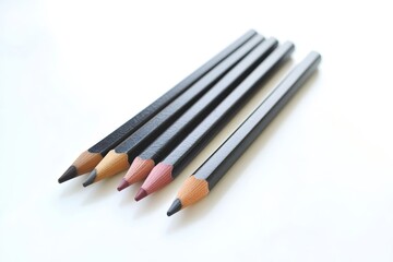 Naklejka premium Vibrant colored pencils isolated on a clean white background for creative art projects