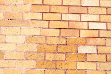 Brick wall with red brick,old vintage brick wall,Abstract of brick wall for background,Copy text space.