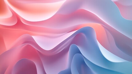 Fototapeta premium Abstract pastel pink and blue wavy texture background.